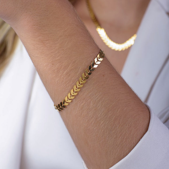 Pulseira Katty Dourada de Seta