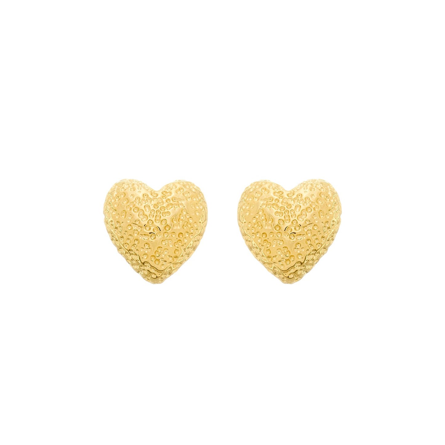 Brinco Tati Dourado de Coração Irregular