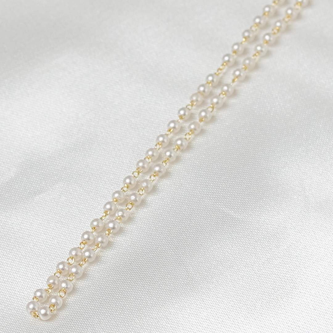 Colar Thaynara Dourado Chocker de Pérolas