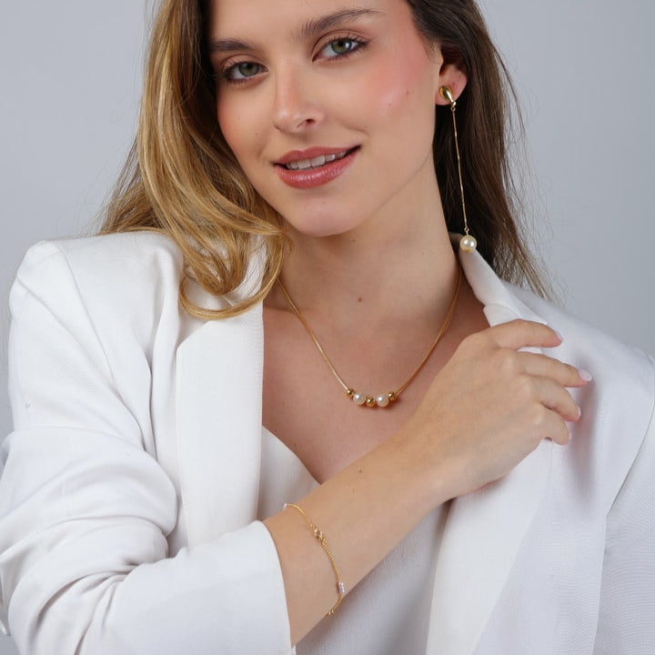 Kit Giselle Trio - Brincos, Colar e Pulseira
