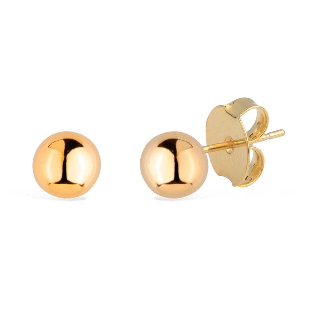 Brinco Dourado de Bolinha Brincos Hub Joias