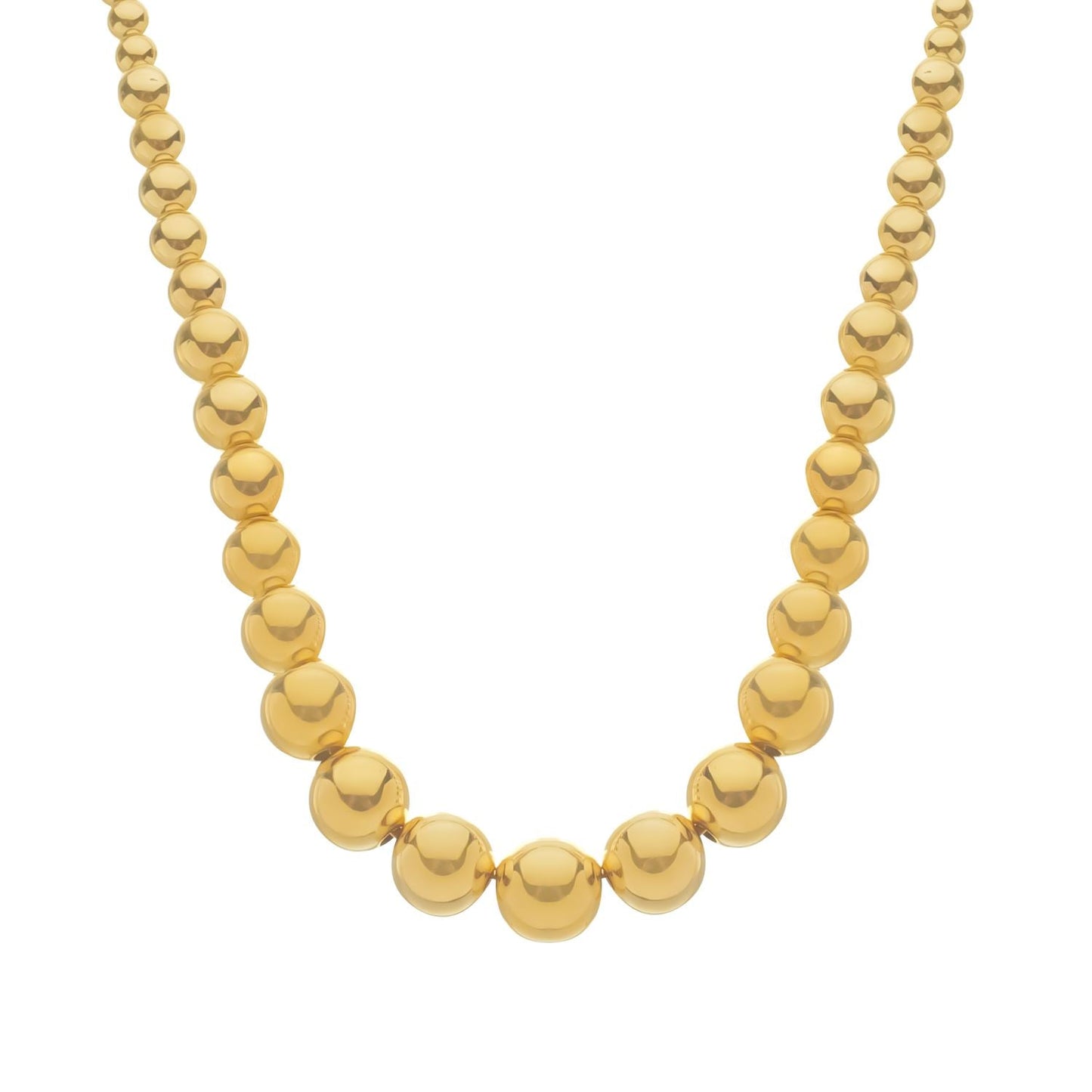Colar Dourado de Bolas Crescentes Colares Hub Joias