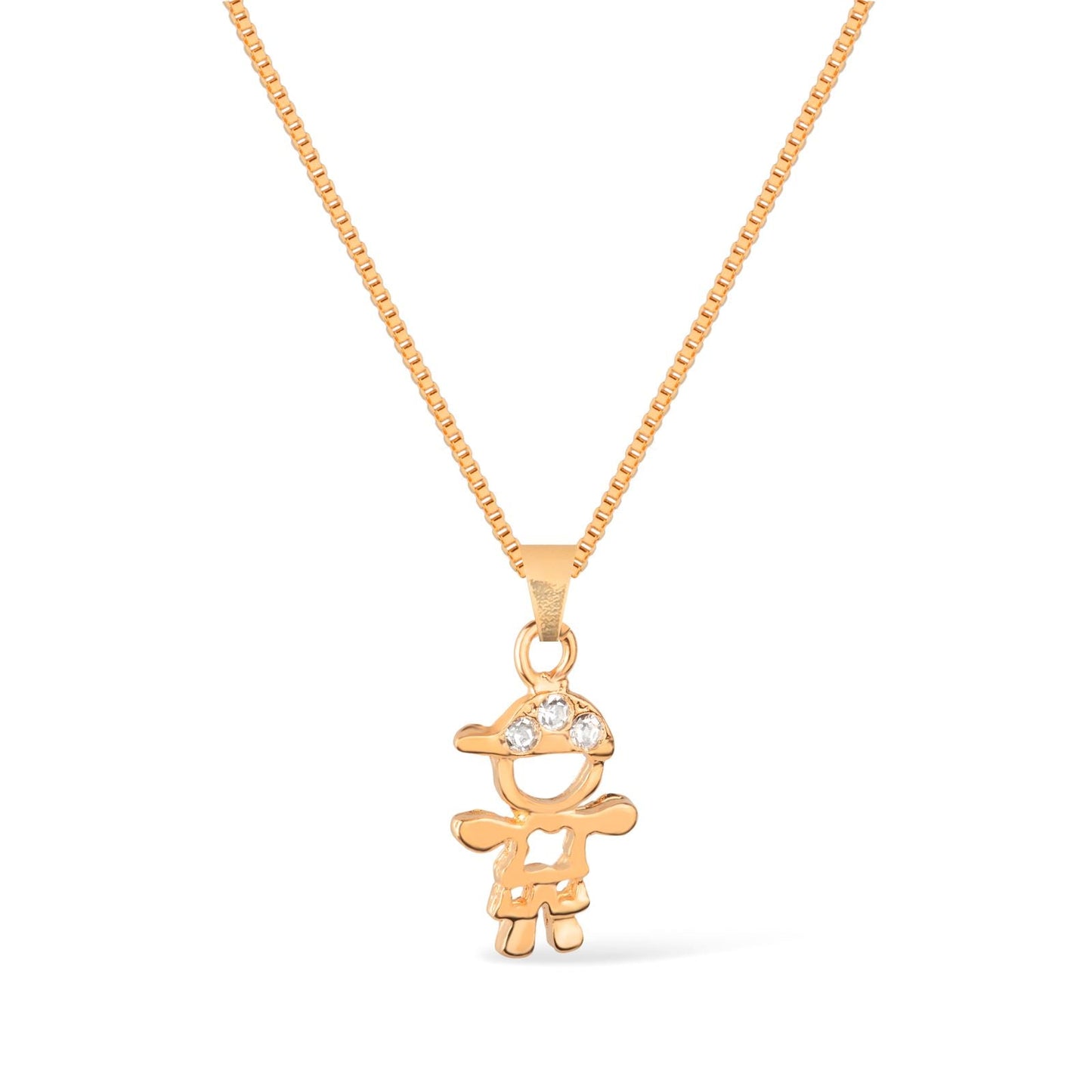 Colar Dourado Filho com Zircônia Colares Hub Joias