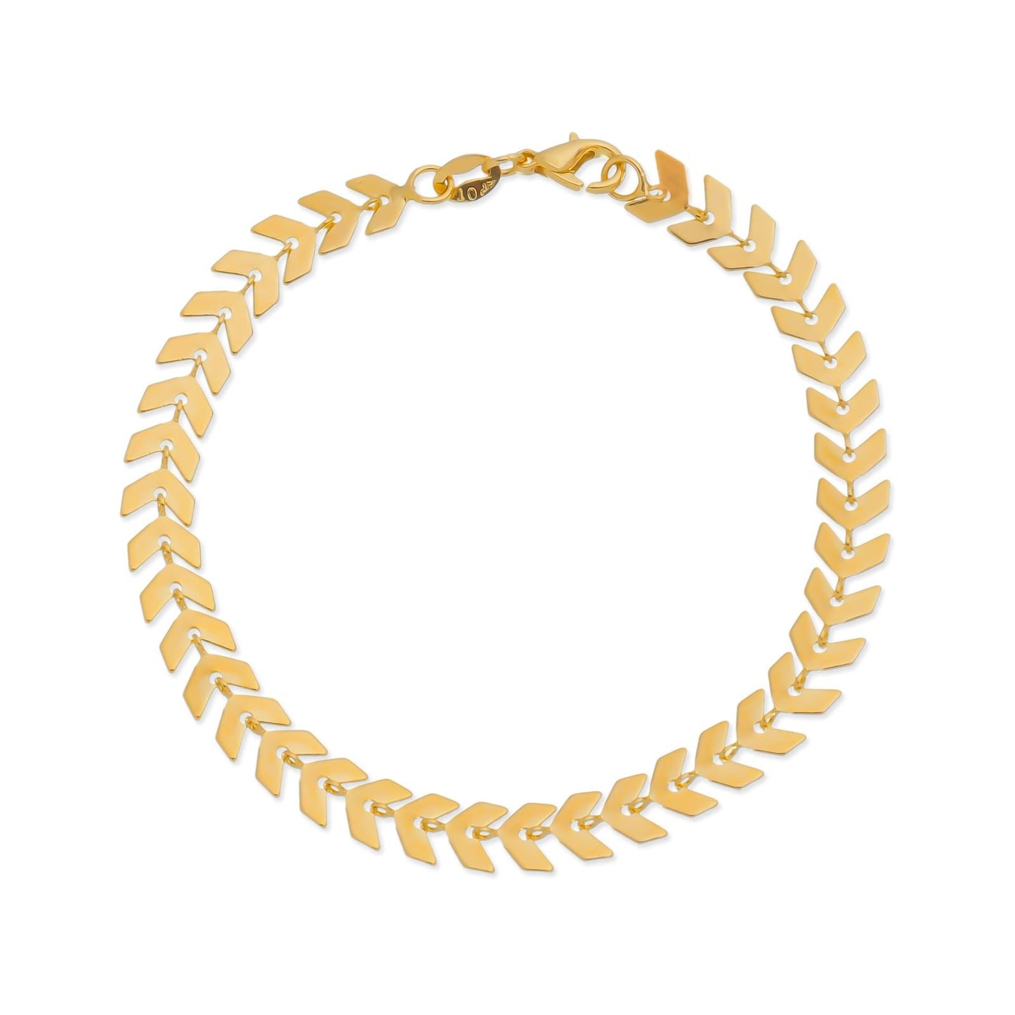 Pulseira Dourada de Seta Pulseiras Hub Joias
