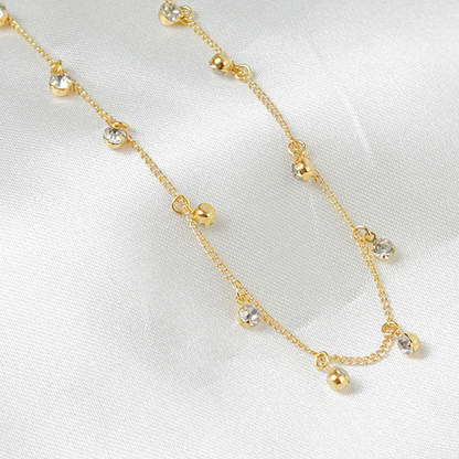Chocker Maya Dourada Pontos de Luz com Extensor