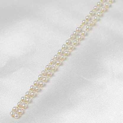 Colar Thaynara Dourado Chocker de Pérolas