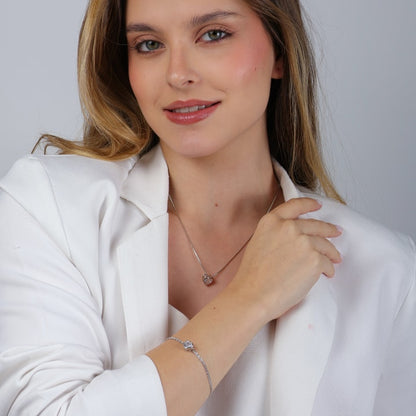 Kit Prateado Vivienne Duo - Colar e Pulseira