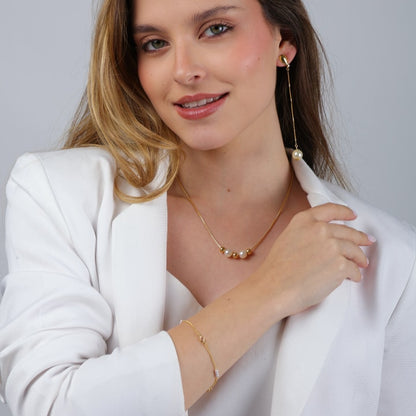 Kit Giselle Trio - Brincos, Colar e Pulseira