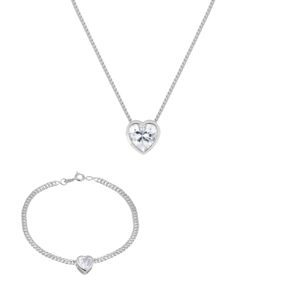 Kit Prateado Vivienne Duo - Colar e Pulseira