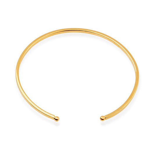 Bracelete Dourado Liso Pulseiras Hub Joias 