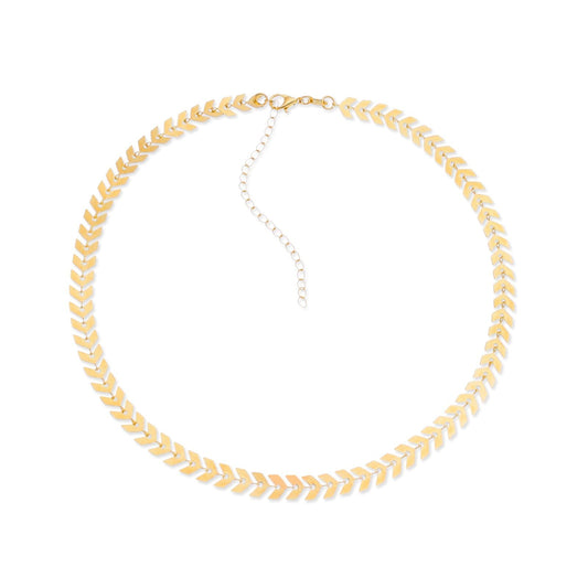 Colar Dourado Chocker de Seta Colares Hub Joias 