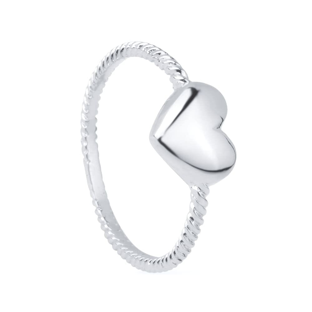 Anel Lia Prateado de Falange Coração - Fonttani