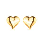 Brinco Camile Dourado de Coração Médio - Fonttani
