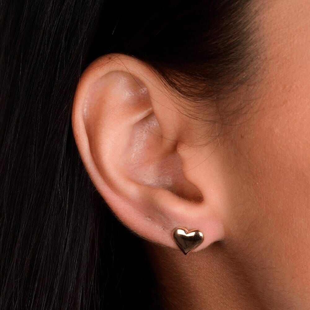 Brinco Camile Dourado de Coração Médio - Fonttani