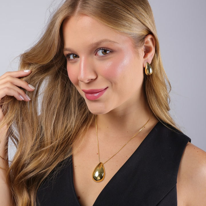 Brinco Kiara Dourado Gota - Fonttani