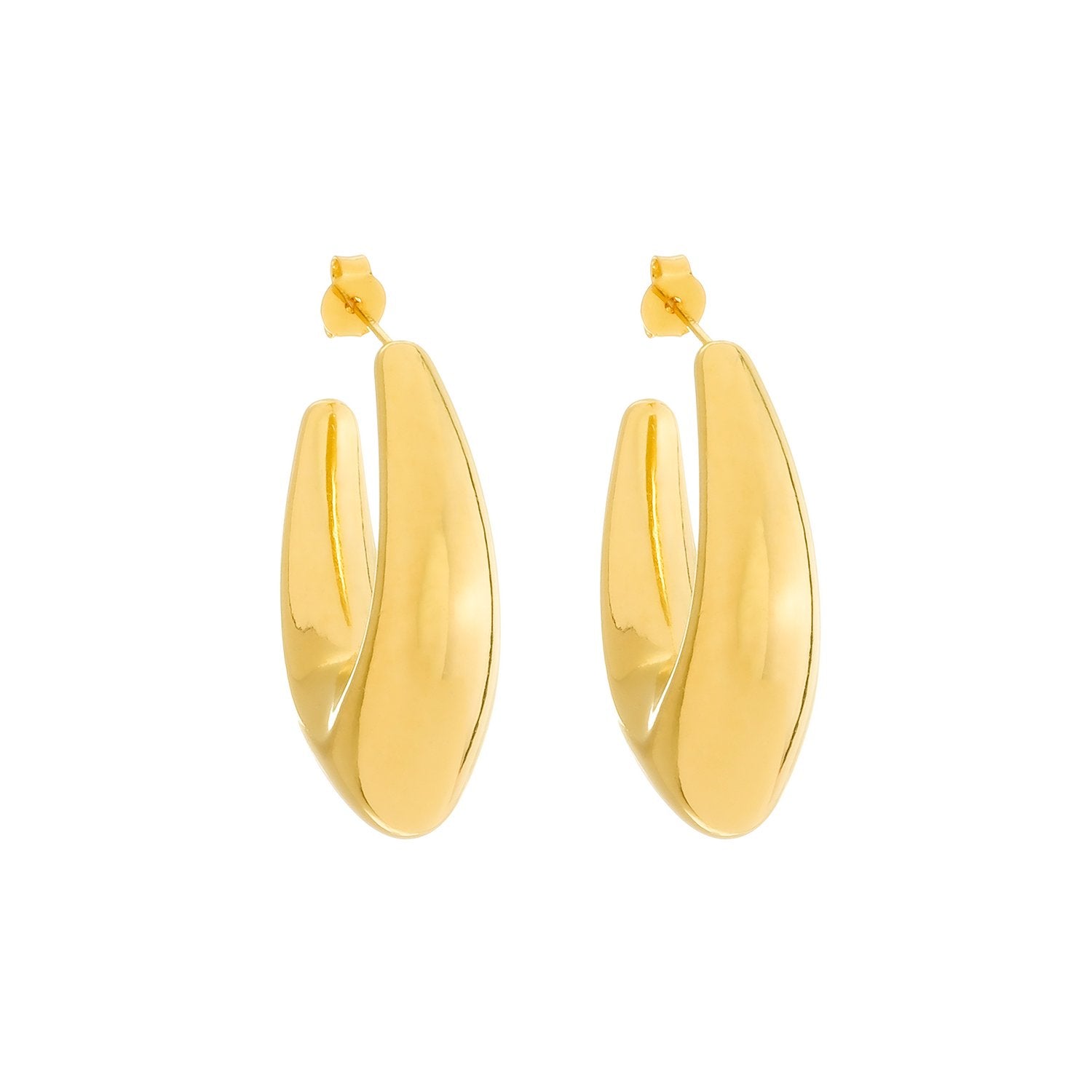 Brinco Lara Dourado Concha Orgânico - Fonttani