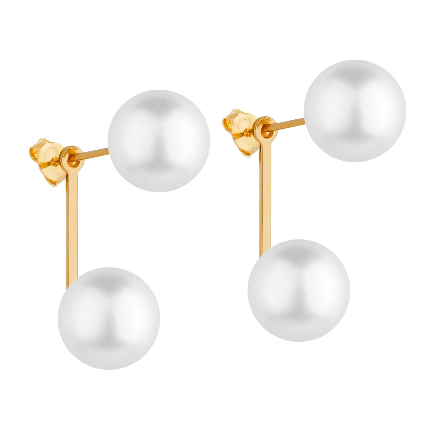 Brinco Miriam Dourado de Pérola Dupla - Fonttani