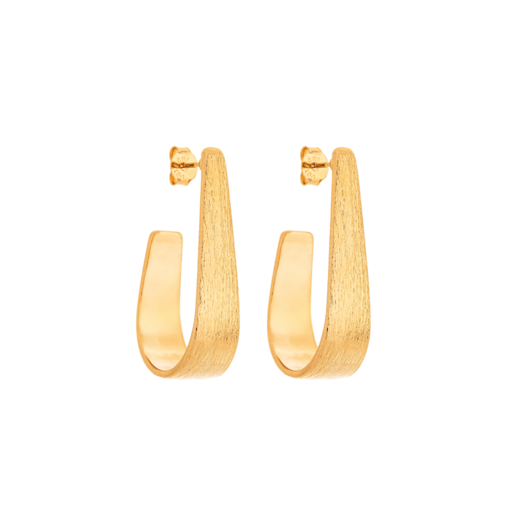 Brinco Priscila Dourado Formato Gota Escovado - Fonttani