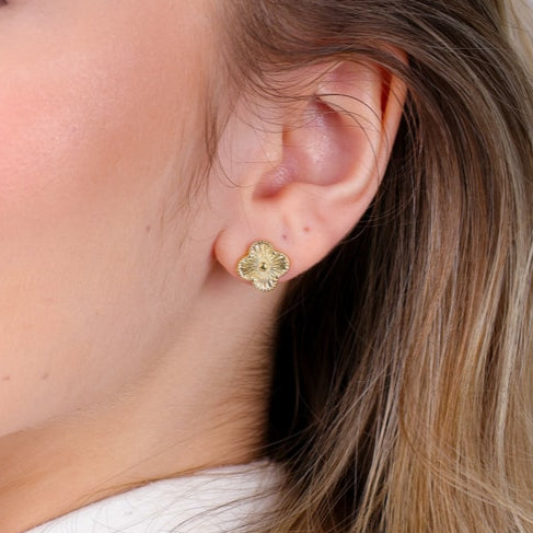 Brinco Sellena Dourado de Flor - Fonttani