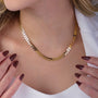 Colar Anabella Dourado Chocker de Seta - Fonttani