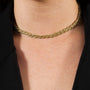 Colar Blanche Dourado Chocker Trançada - Fonttani