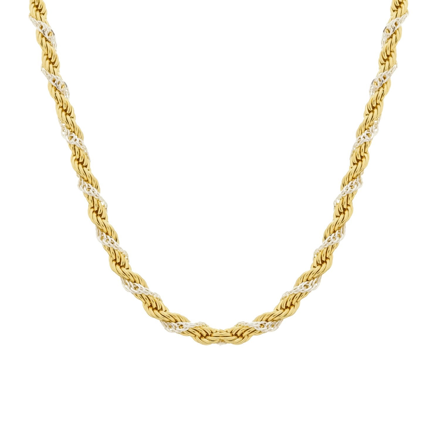 Colar Íris Baiano Dourado e Prateado - Fonttani