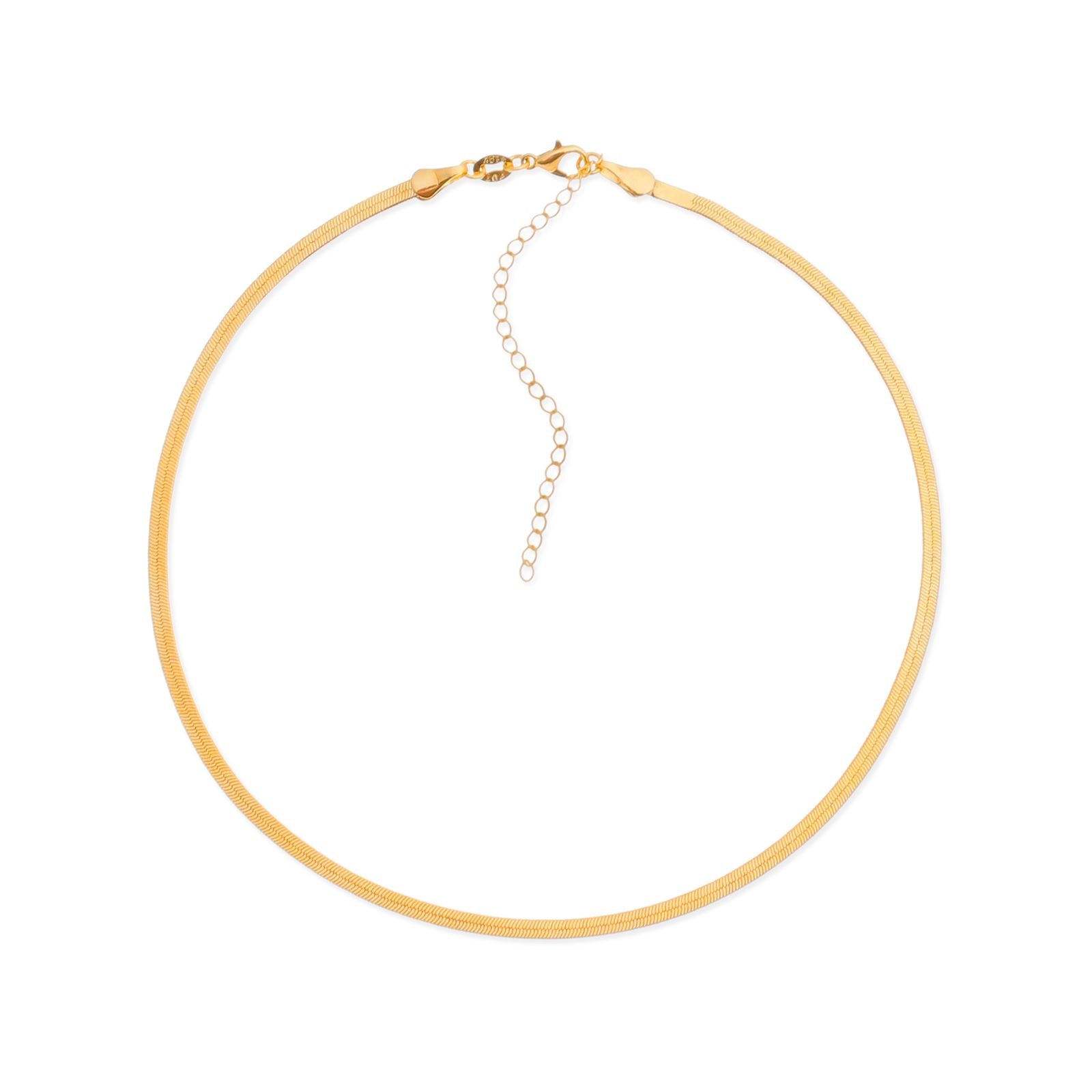 Colar Pollyana Dourado Chocker de Fita - Fonttani