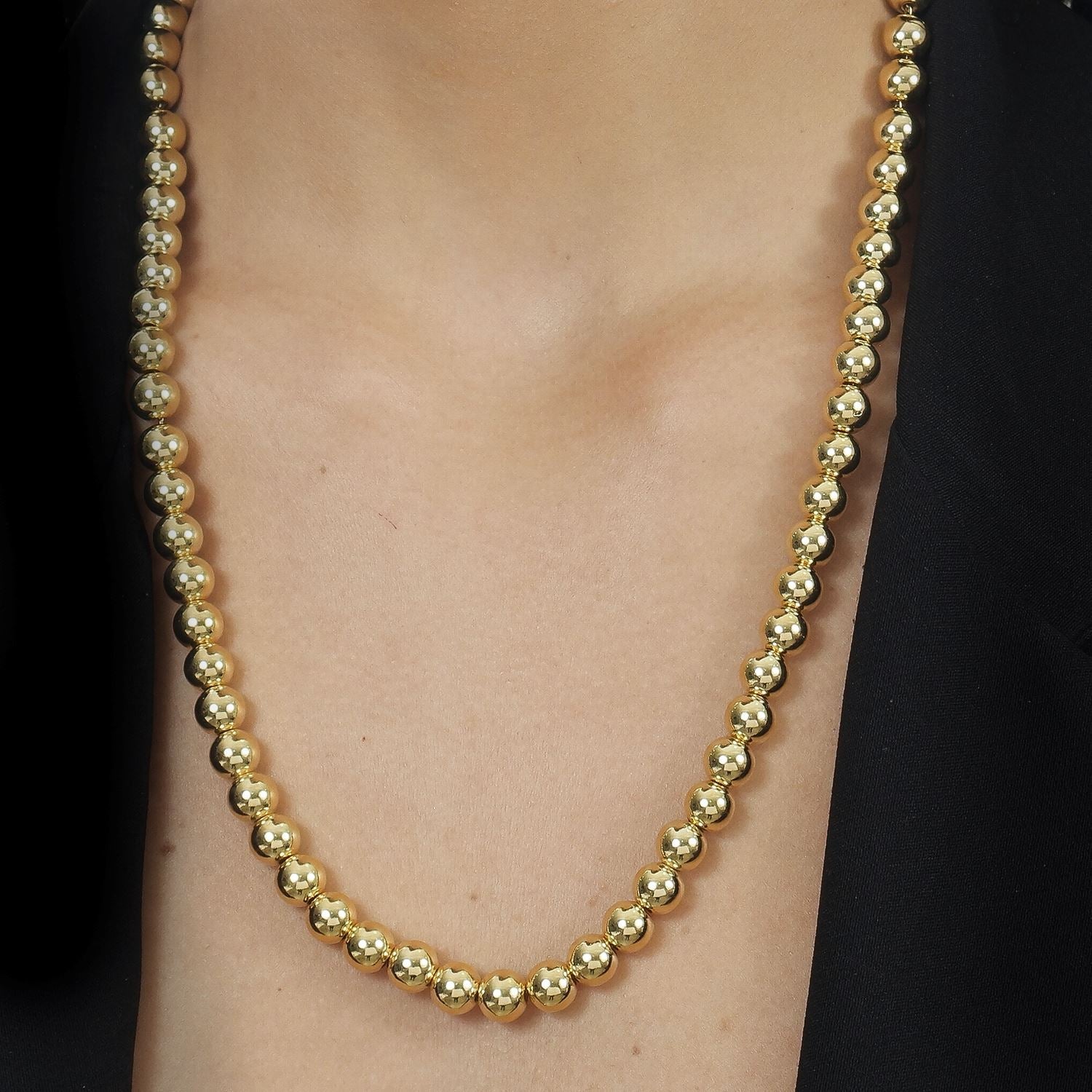Colar Sibele Dourado de Bolas Médias - Fonttani
