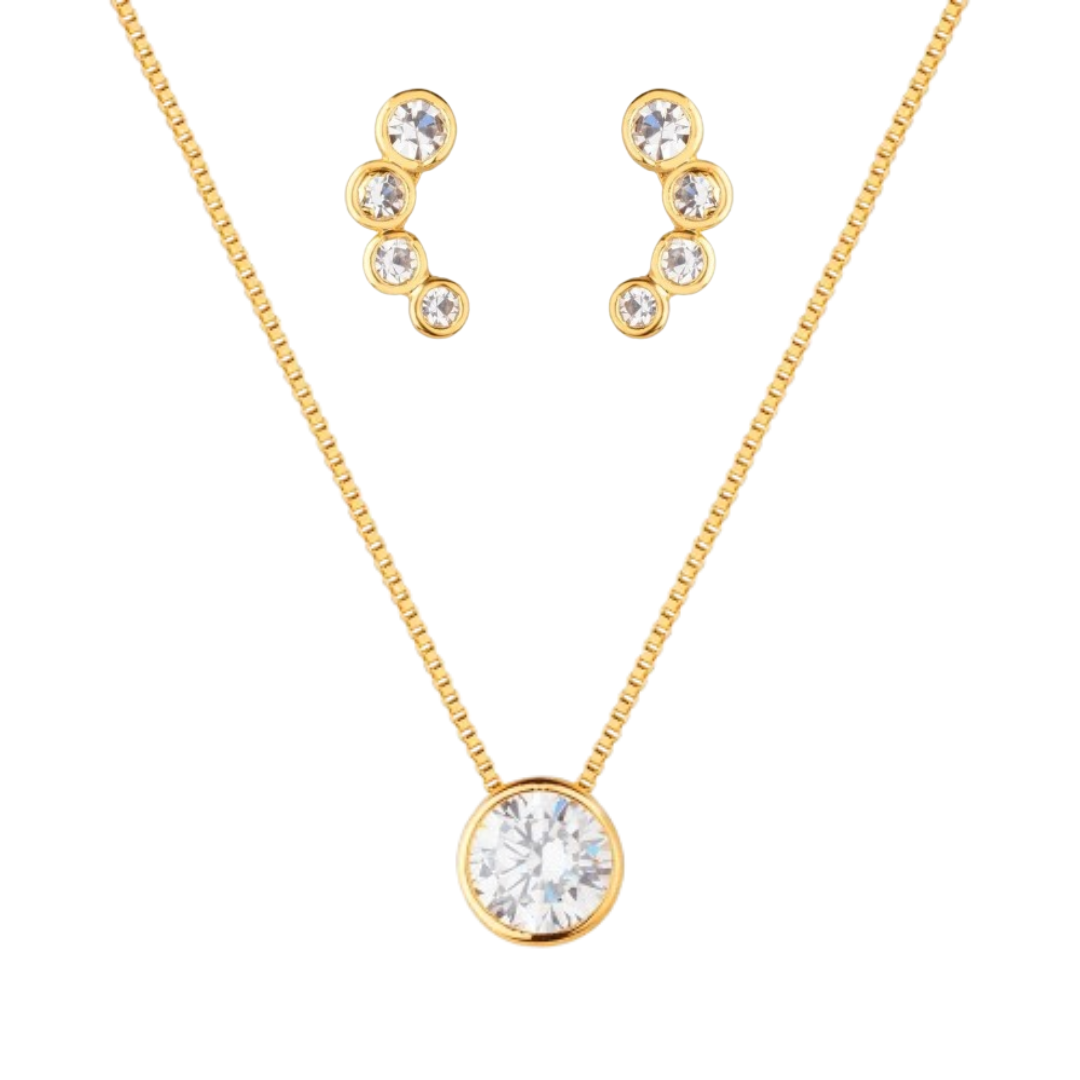 Kit Aurora Duo - Brincos e Colar - Fonttani