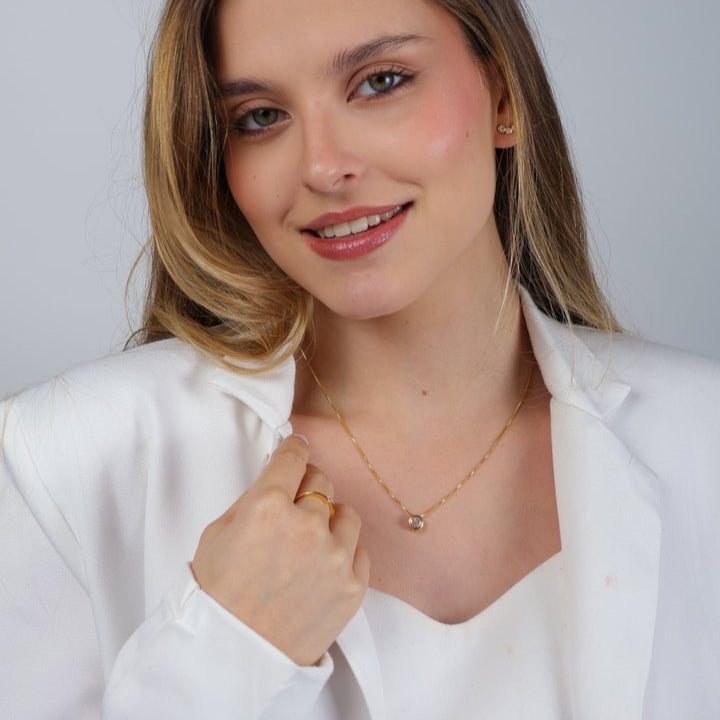 Kit Aurora Trio - Anel, Brincos e Colar - Fonttani