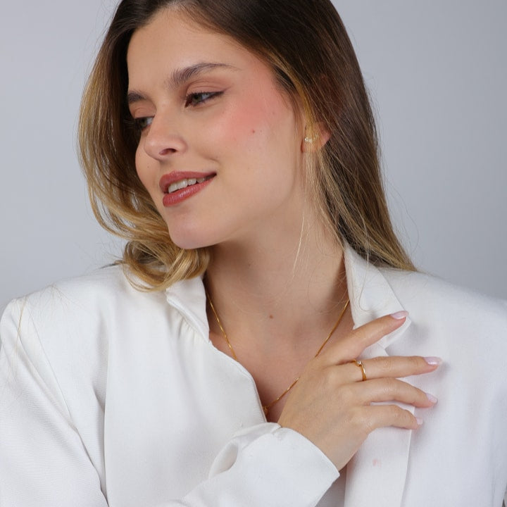 Kit Aurora Trio - Anel, Brincos e Colar - Fonttani