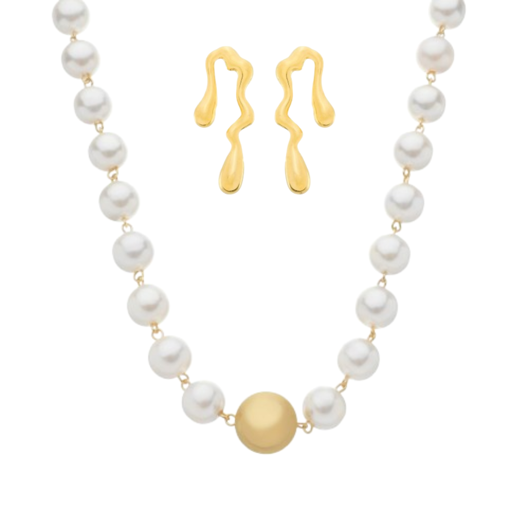 Kit Bali Duo - Brincos e Colar - Fonttani