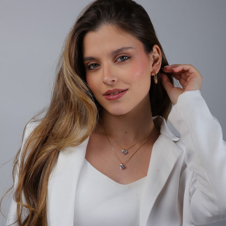 Kit Celina Duo - Brincos e Colar - Fonttani