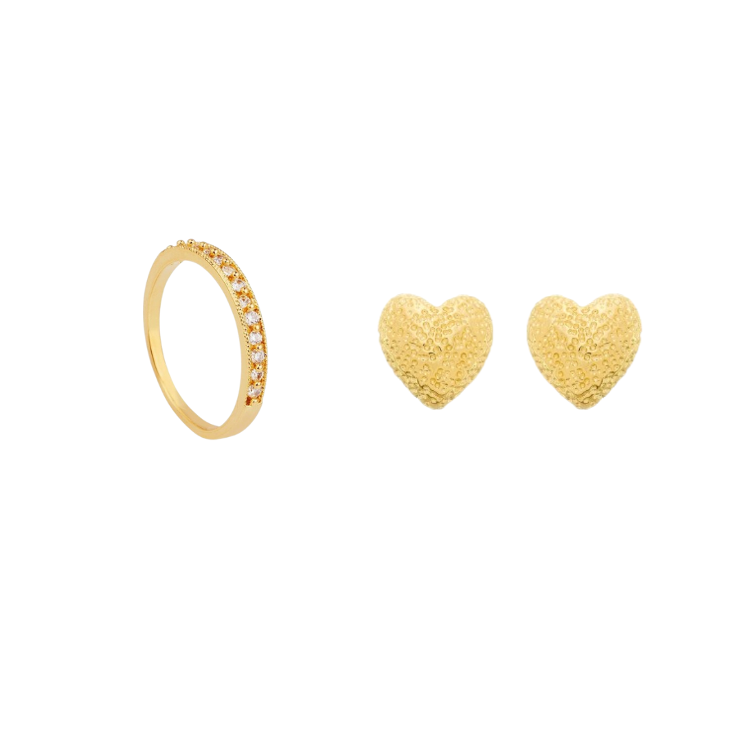 Kit Flora Duo - Anel e Brincos - Fonttani