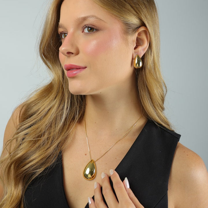 Kit Kiara Duo - Brincos e Colar - Fonttani