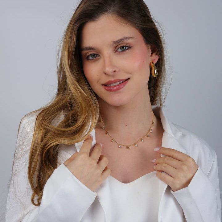 Kit Maya Duo - Brincos e Chocker - Fonttani
