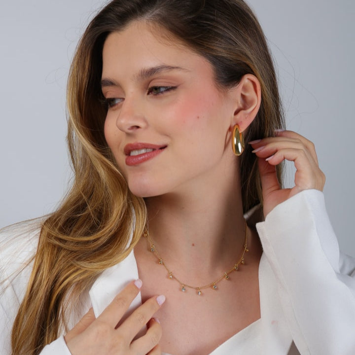 Kit Maya Duo - Brincos e Chocker - Fonttani