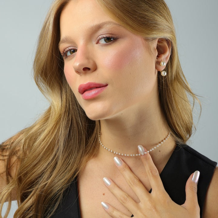 Kit Miriam Duo - Brincos e Chocker - Fonttani