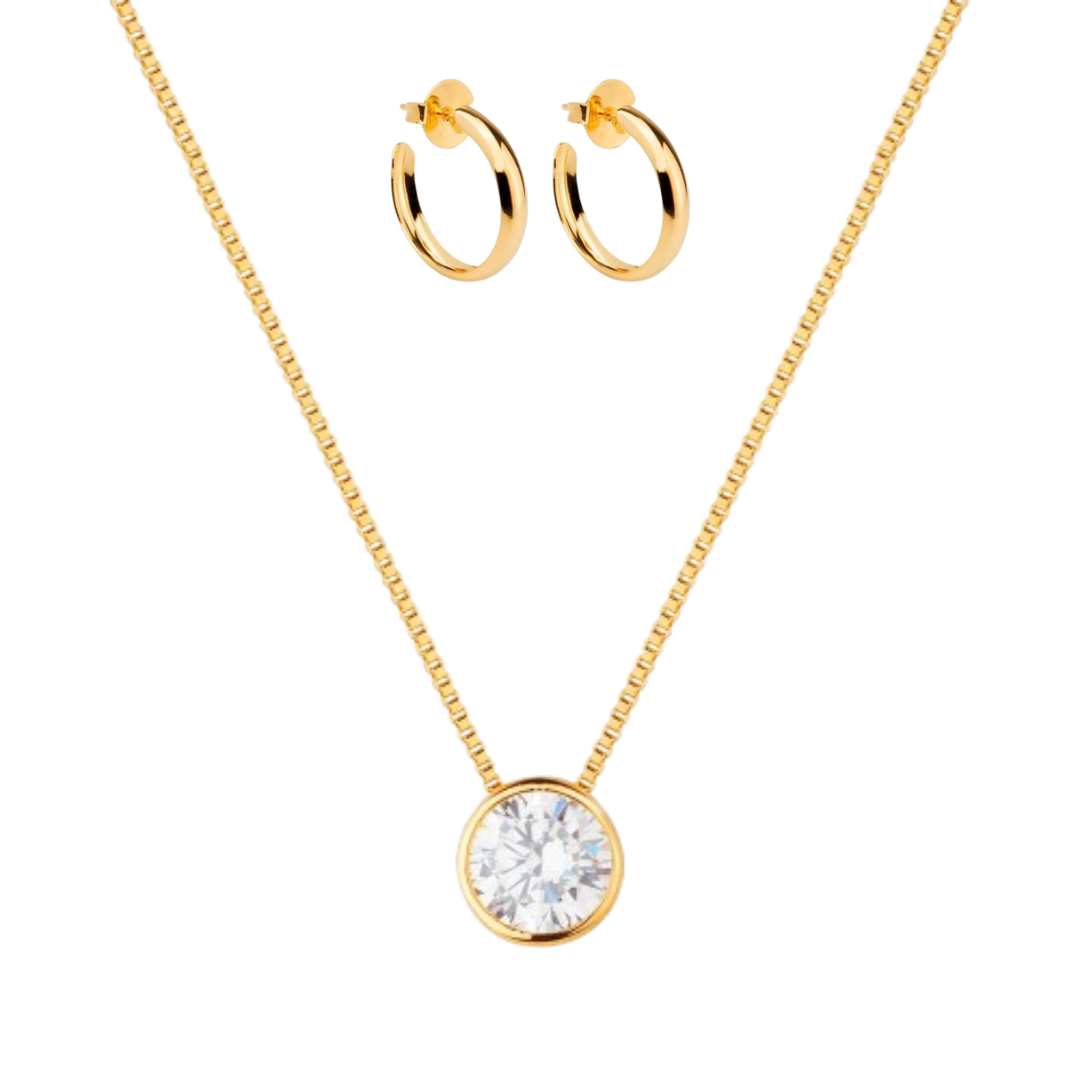 Kit Miss Duo - Brincos e Colar - Fonttani