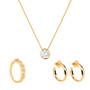 Kit Miss Trio - Anel, Brincos e Colar - Fonttani