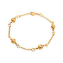 Pulseira Alba Dourada Elo Português com Esferas - Fonttani