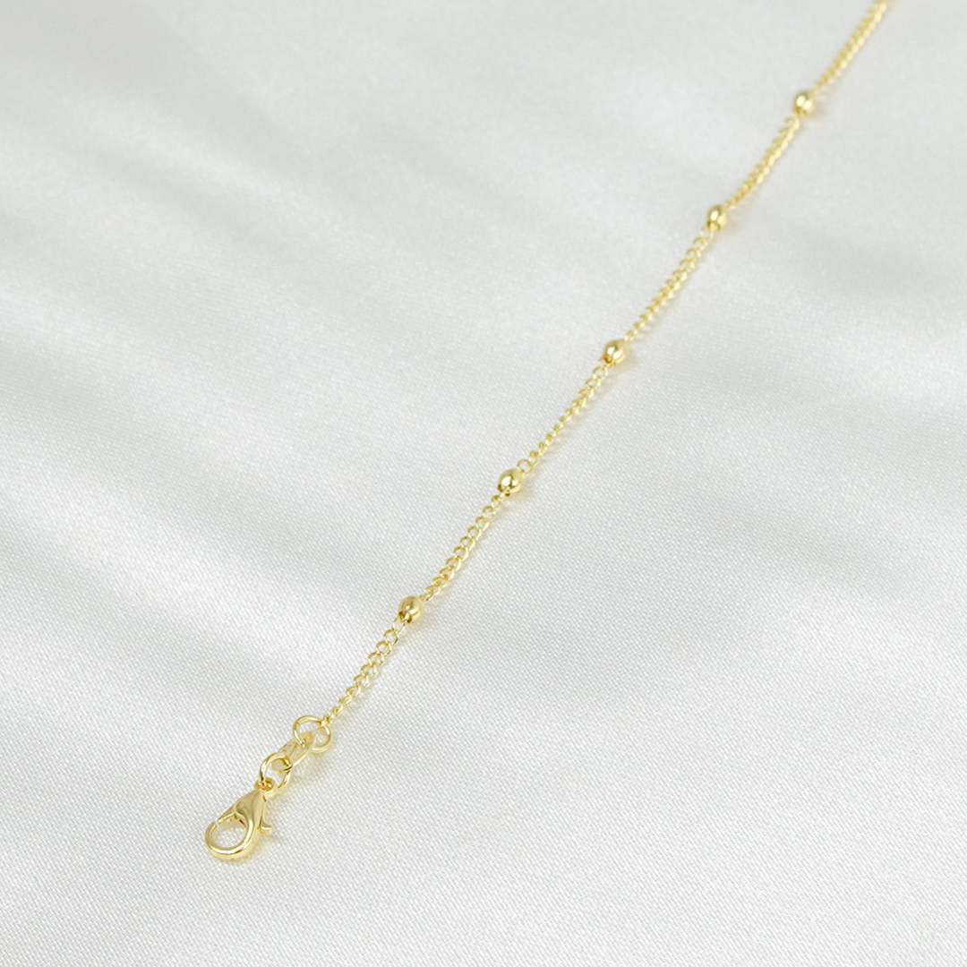 Pulseira Hailey Dourada de Bolinhas Delicada - Fonttani