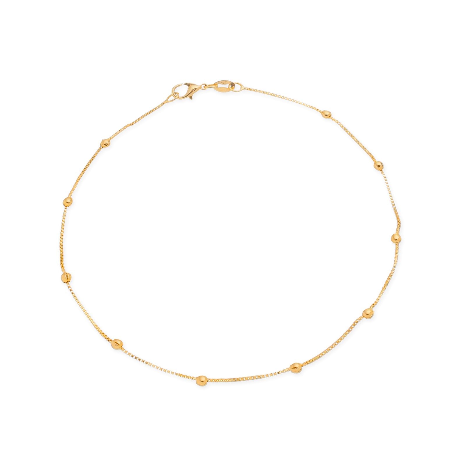 Tornozeleira Carrilia Dourada de Bolinhas - Fonttani