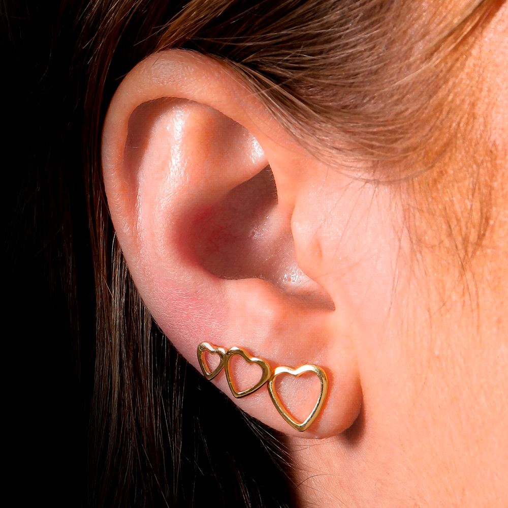 Trio Heart Dourado de Coração - Fonttani